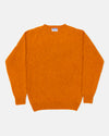 Made-in-Scotland Autumn Orange Shaggy Dog Sweater  - Trim Fit
