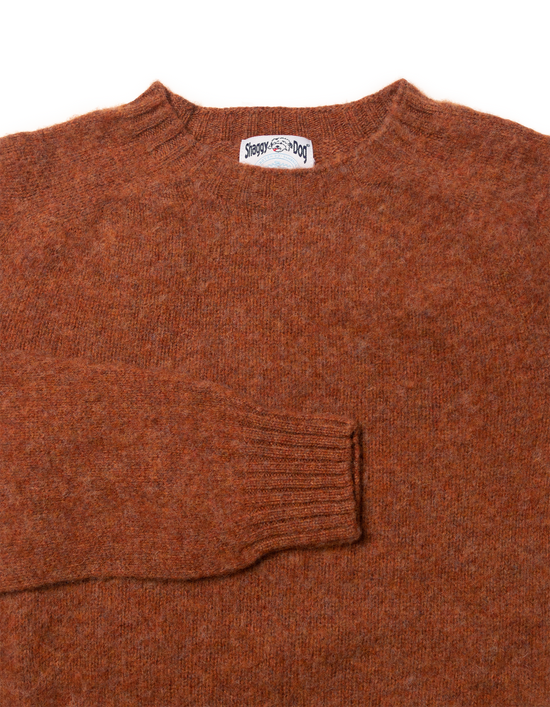 Shaggy Dog Sweater Dark Orange Trim Fit J.PRESS Pennant Label J