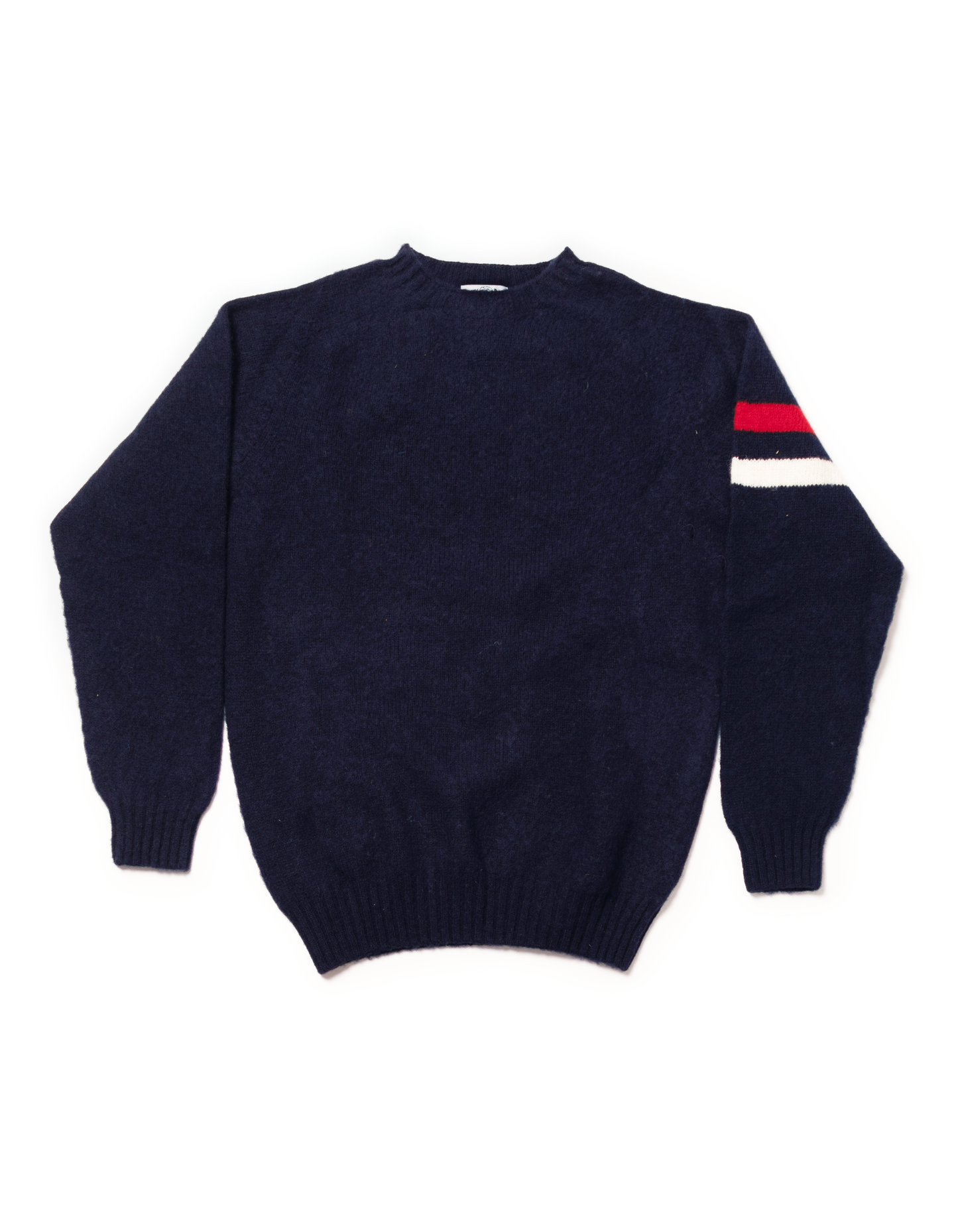 Shaggy Dog Sweater Navy Two Color Rings - Trim Fit | J.PRESS - Pennant ...