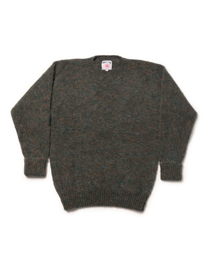 Shaggy Dog Sweater Blue/Brown - Classic Fit | Men's Sweaters – J. PRESS