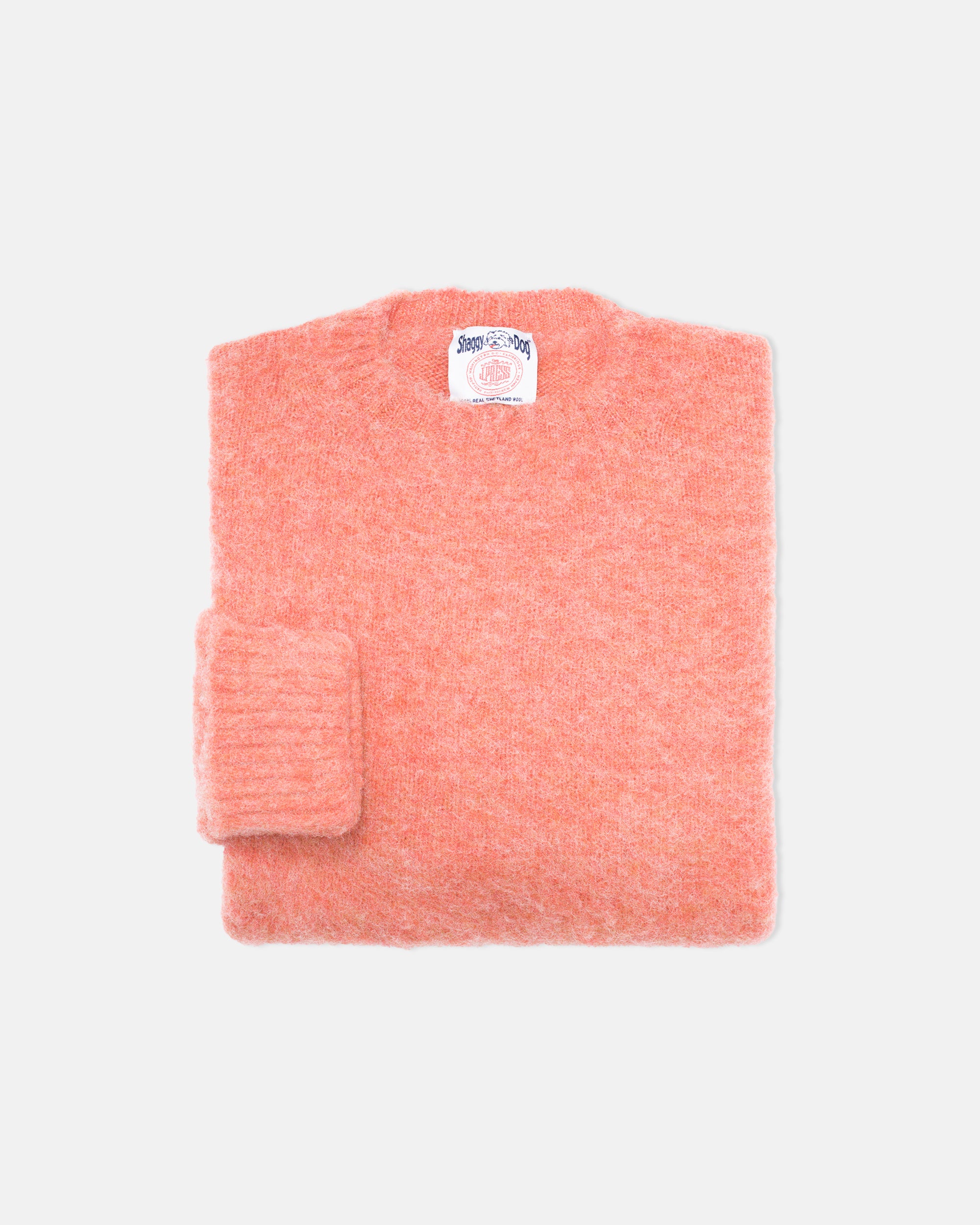 Made-in-Scotland Orange Shaggy Dog Sweater - Classic Fit