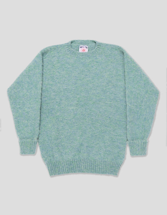 SHAGGY DOG SWEATER LIGHT GREEN MIX- CLASSIC FIT