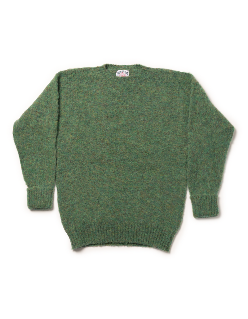 SHAGGY DOG SWEATER GREEN MIX - CLASSIC FIT