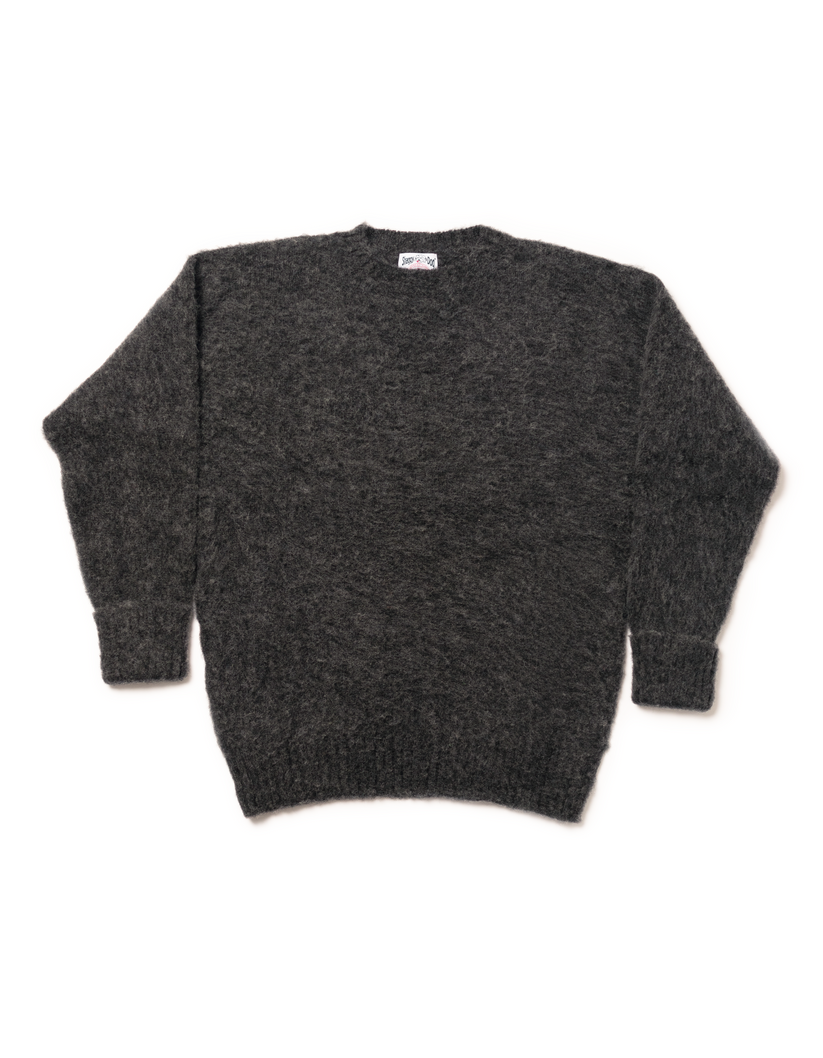 Shaggy Dog Sweater Grey Classic Fit Men's Shaggy Dog Sweater J. PRESS