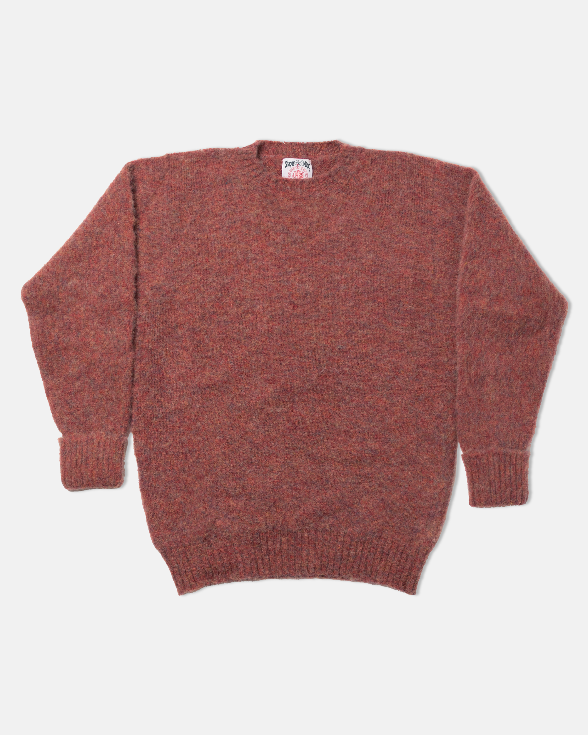 Made-in-Scotland Dark Orange Shaggy Dog Sweater - Classic Fit