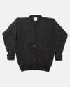 Made-in-Scotland Charcoal Shaggy Dog Cardigan Sweater  - Classic Fit