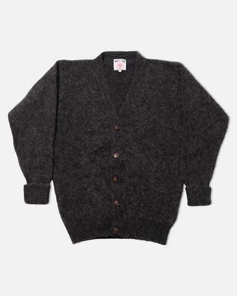 Shaggy Dog Cardigan Grey - Classic Fit | Men's Sweaters - J. Press