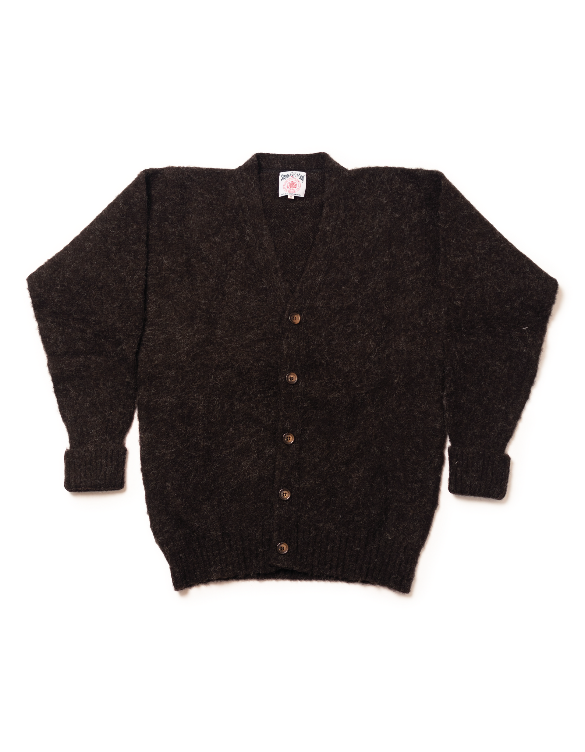 Shaggy Dog Cardigan Black - Classic Fit | Men's Sweaters - J