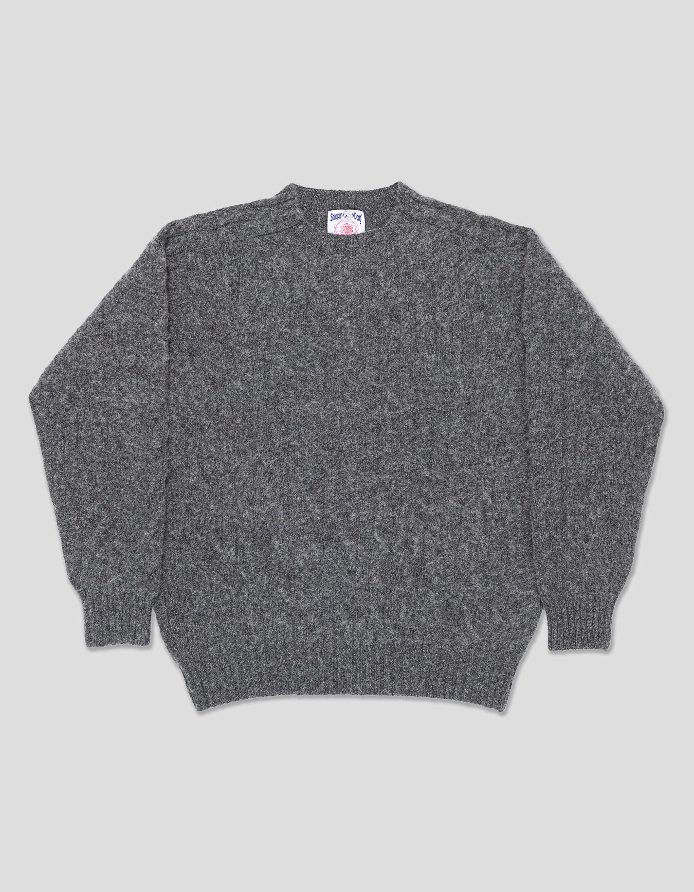 SHAGGY DOG CABLE SWEATER CHARCOAL - CLASSIC FIT