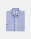 Made-in-Canada Blue Butcher Stripe Broadcloth Button Down Shirt - Classic Fit