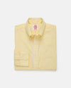Made-in-Canada Yellow Butcher Stripe Broadcloth Button Down Shirt - Classic Fit