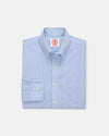 Made-in-Canada Medium Blue Hairline Stripe Button Down Shirt - Classic Fit