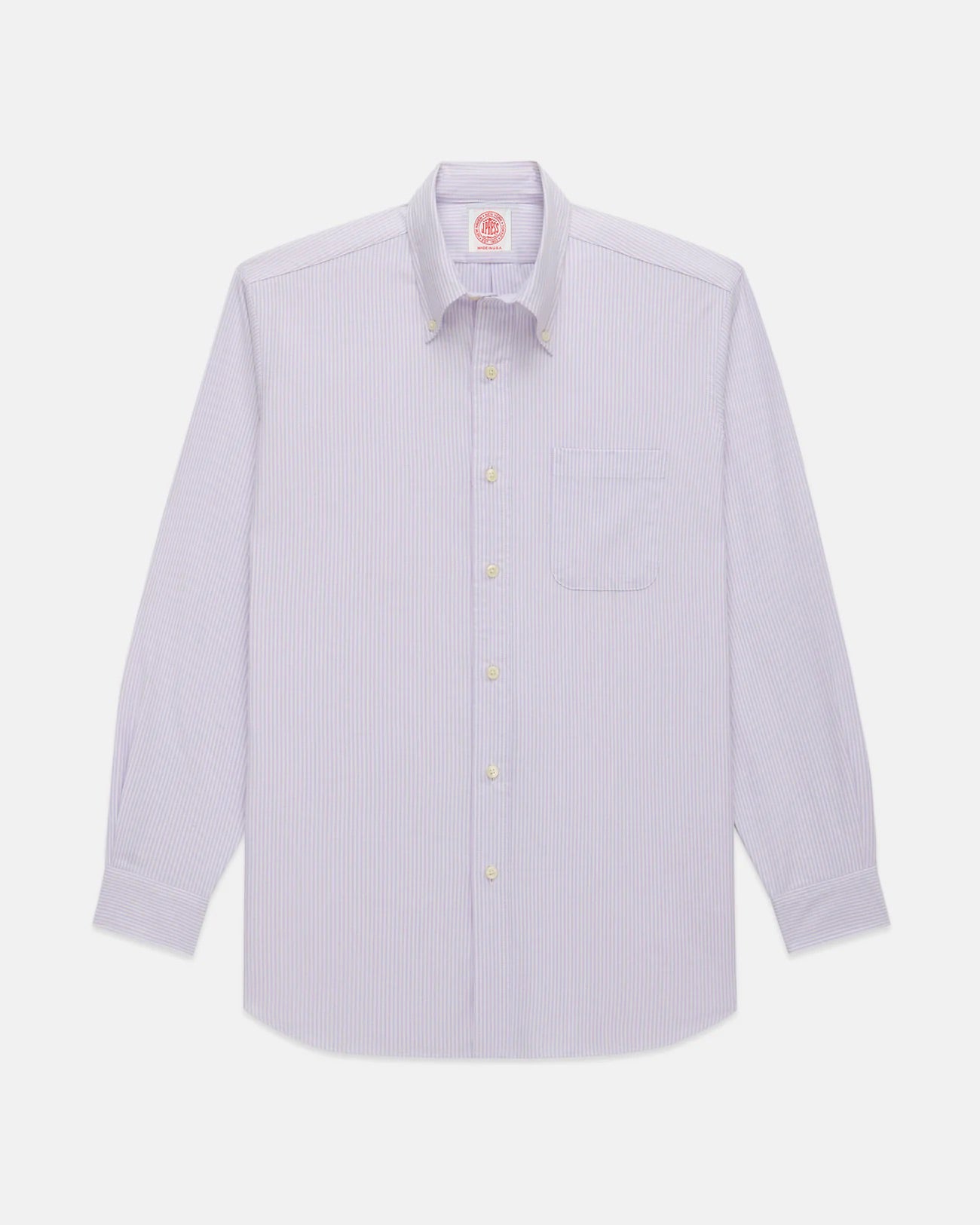 Made-in-USA Purple University Stripe Oxford Cloth Shirt - Classic Fit