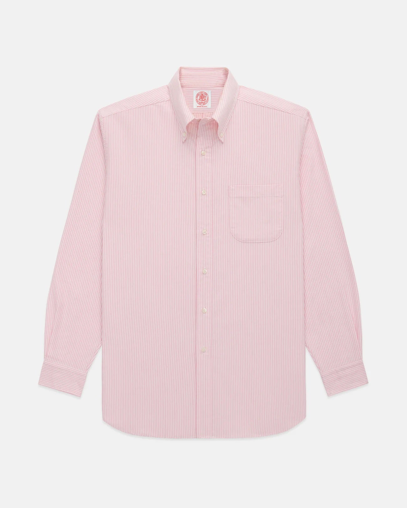 Made-in-USA Pink University Stripe Oxford Cloth Shirt  - Classic Fit