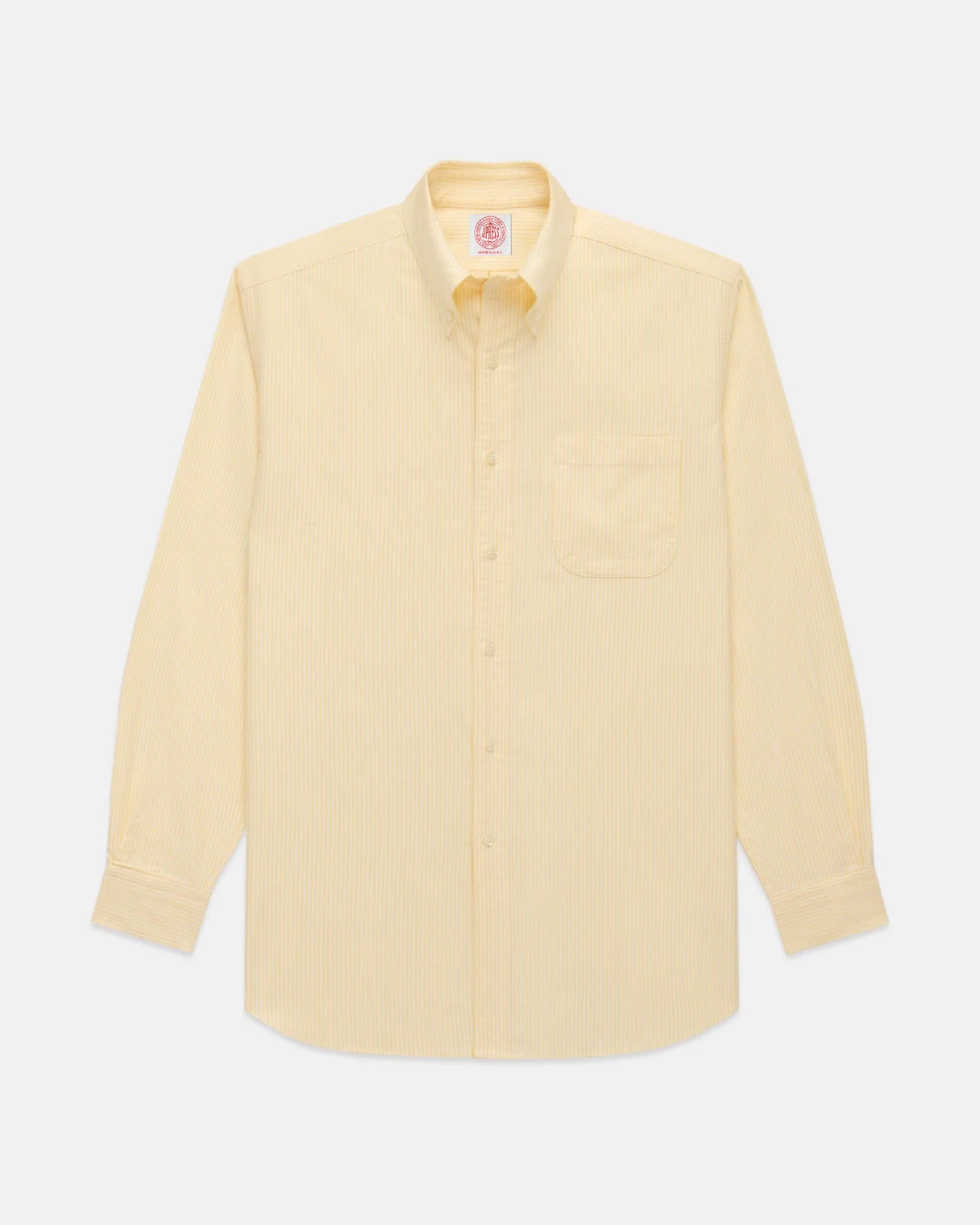 Made-in-USA Yellow University Stripe Oxford Cloth Shirt - Classic Fit