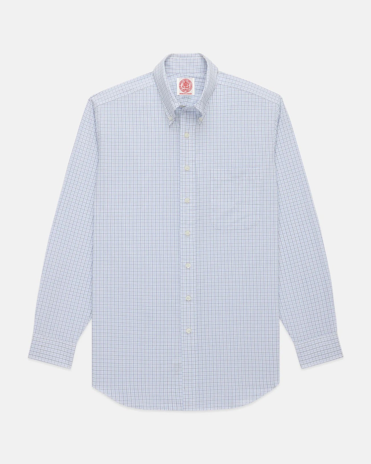 Made-in-Canada Navy & Light Blue Tattersall Button Down Shirt - Classic Fit