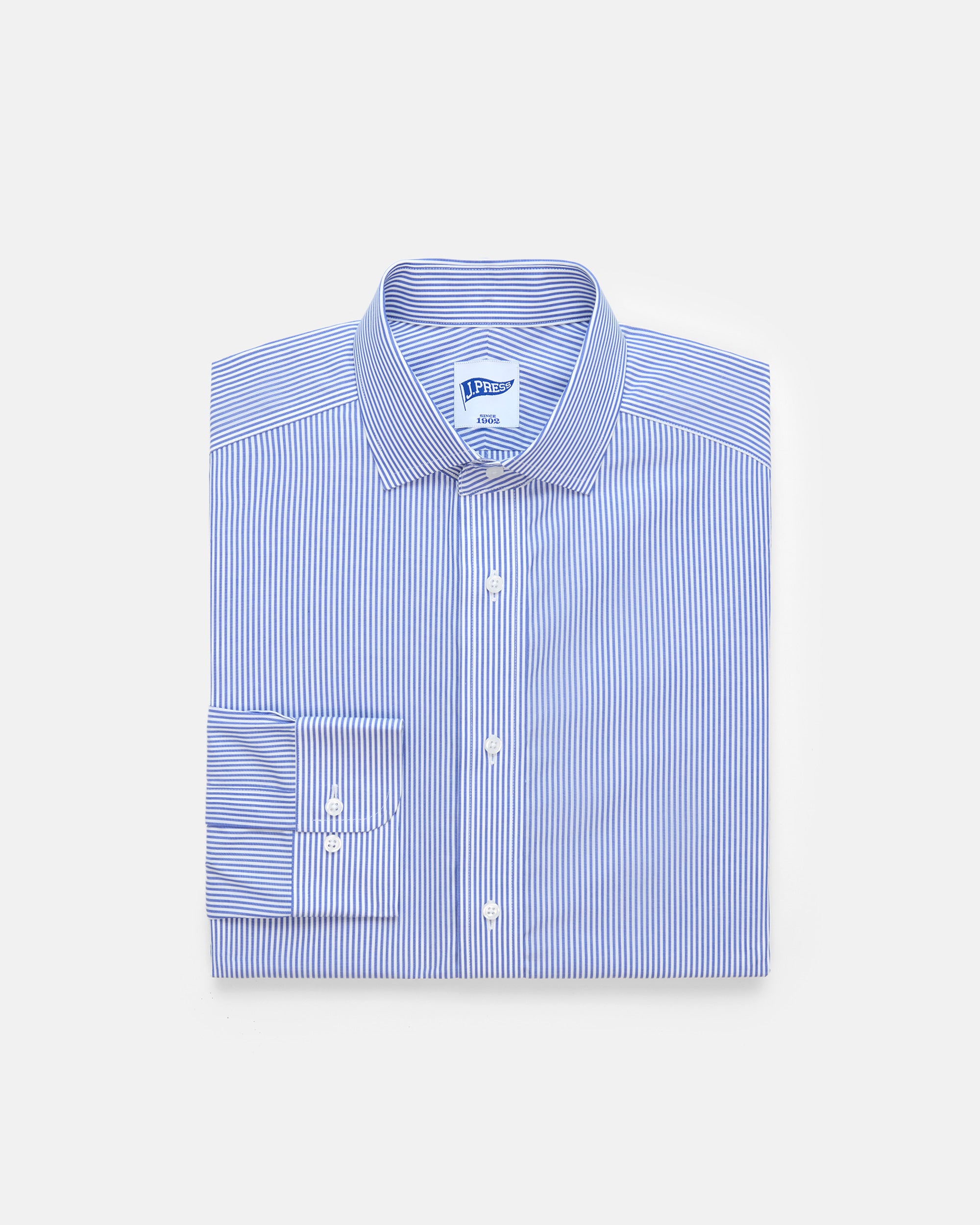 Trim Fit Bengal Stripe Spread Collar Dress Shirt | J.PRESS