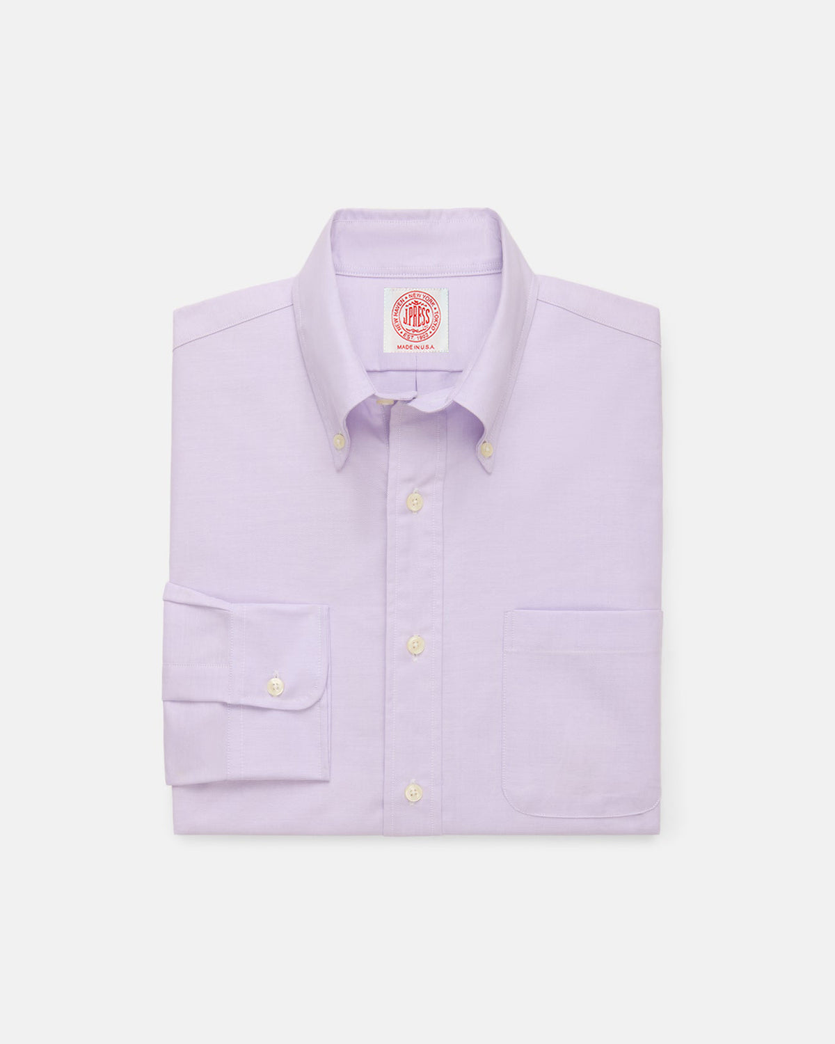 SOLID PURPLE OXFORD DRESS SHIRT Press