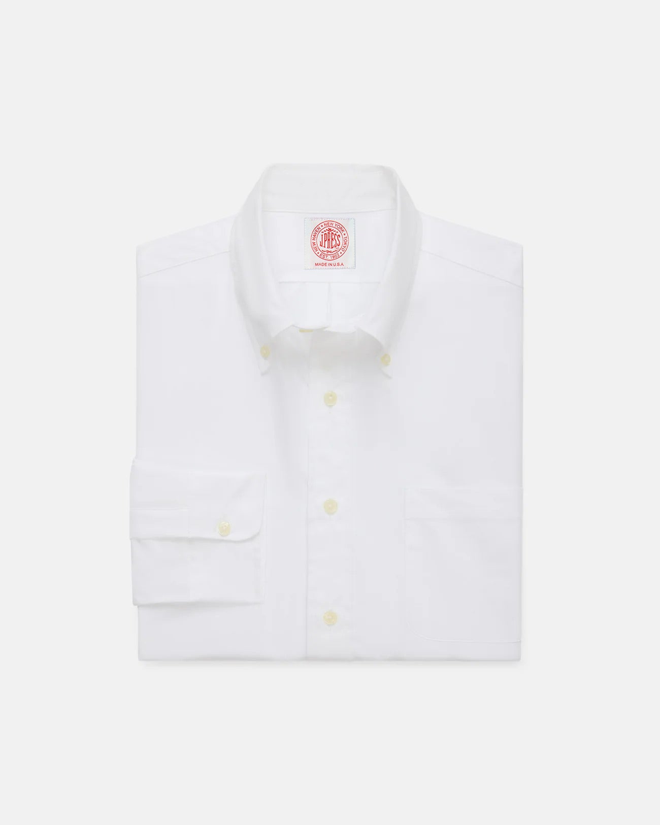 Made-in-USA White Pinpoint Oxford Button Down Shirt - Classic Fit