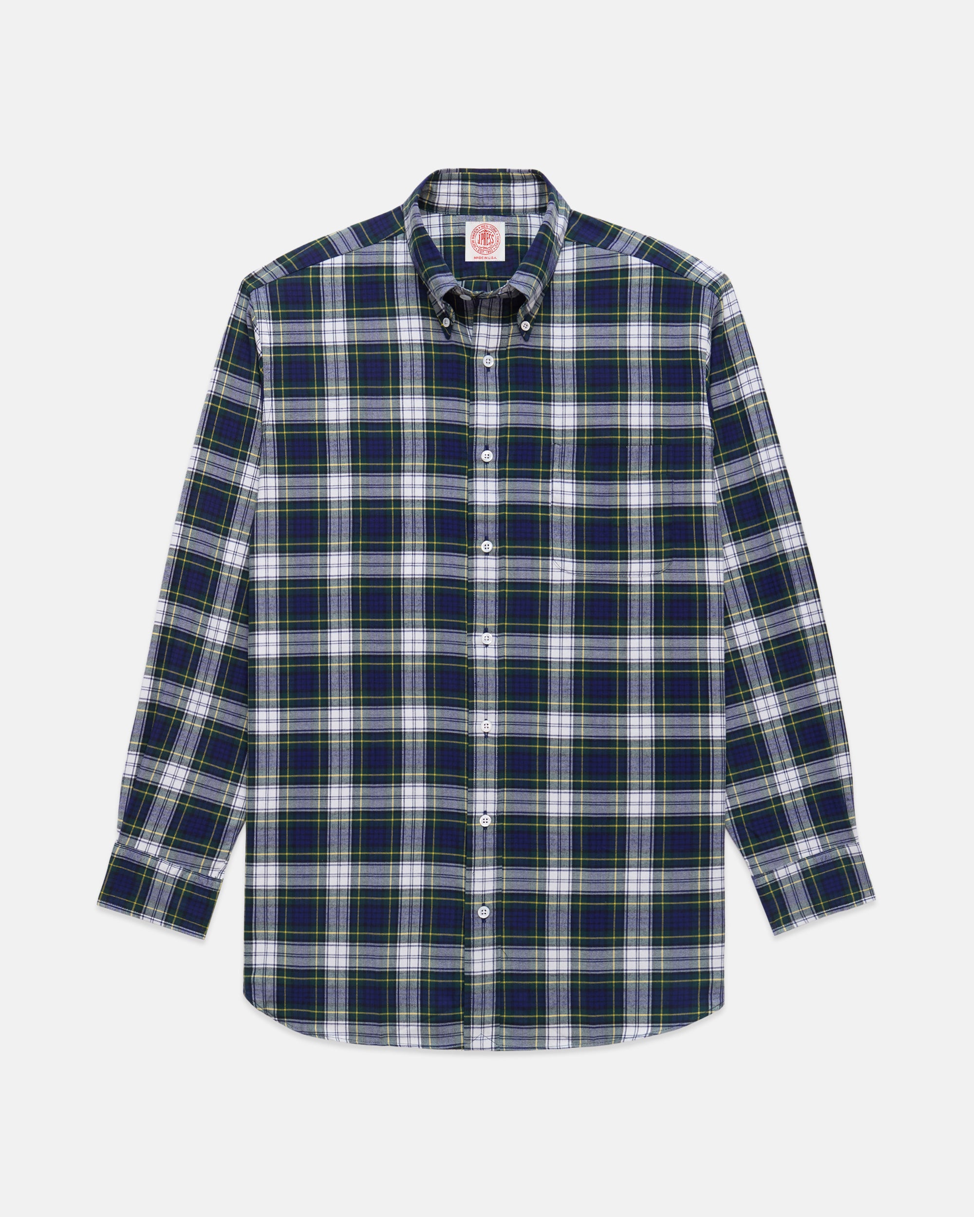 Made-in-USA Dress Gordon Tartan Flannel Sport Shirt - Classic Fit