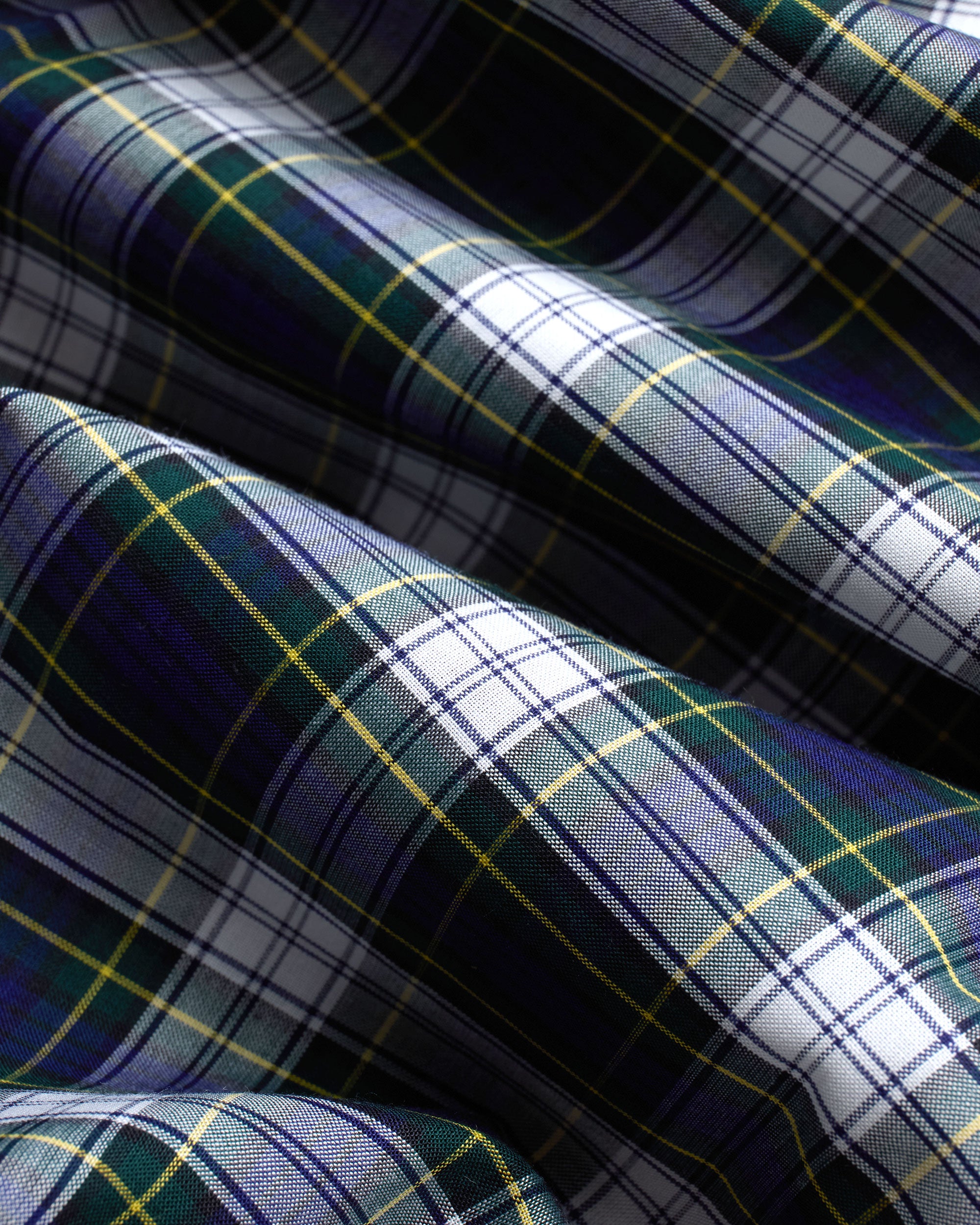 Made-in-USA Thomas Mason Dress Gordon Tartan Broadcloth Sport Shirt - Classic Fit