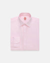 Made-in-USA Thomas Mason Solid Pink Spread Collar Dress Shirt - Classic Fit