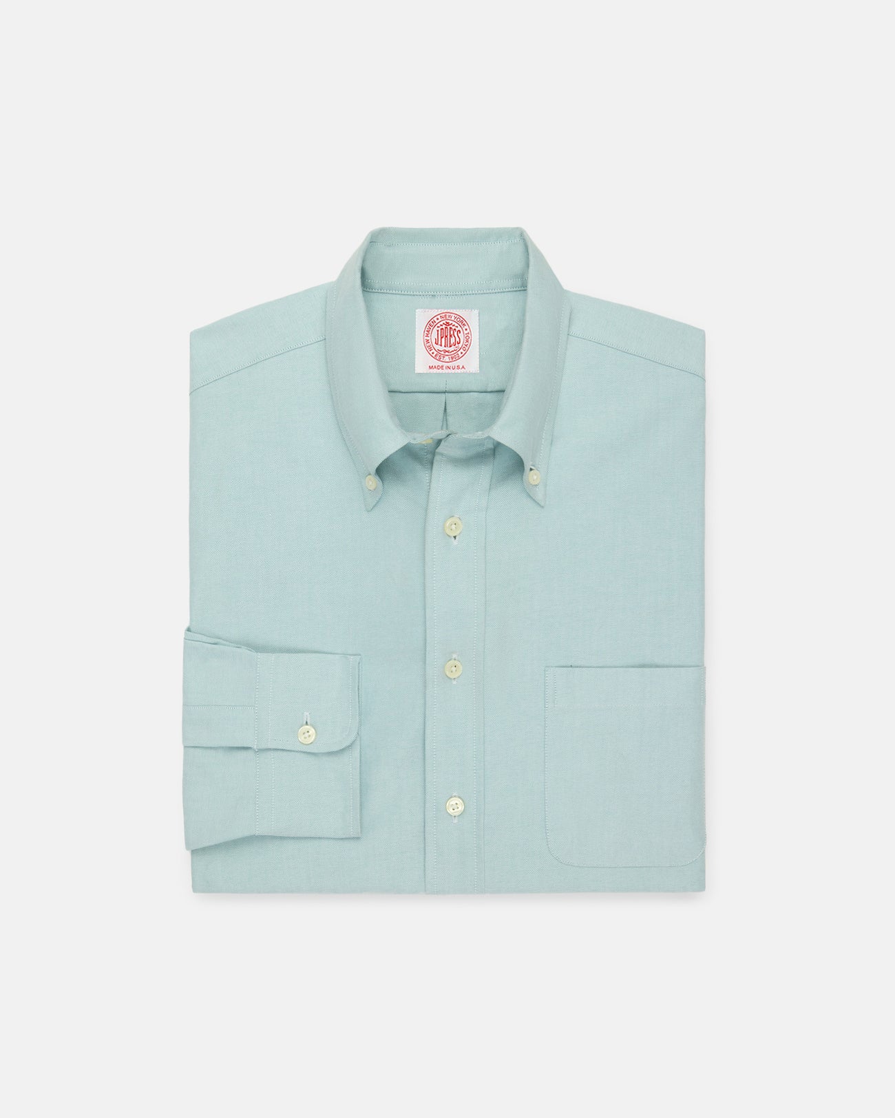 Made-in-USA Green Oxford Cloth Button Down Shirt  - Classic Fit
