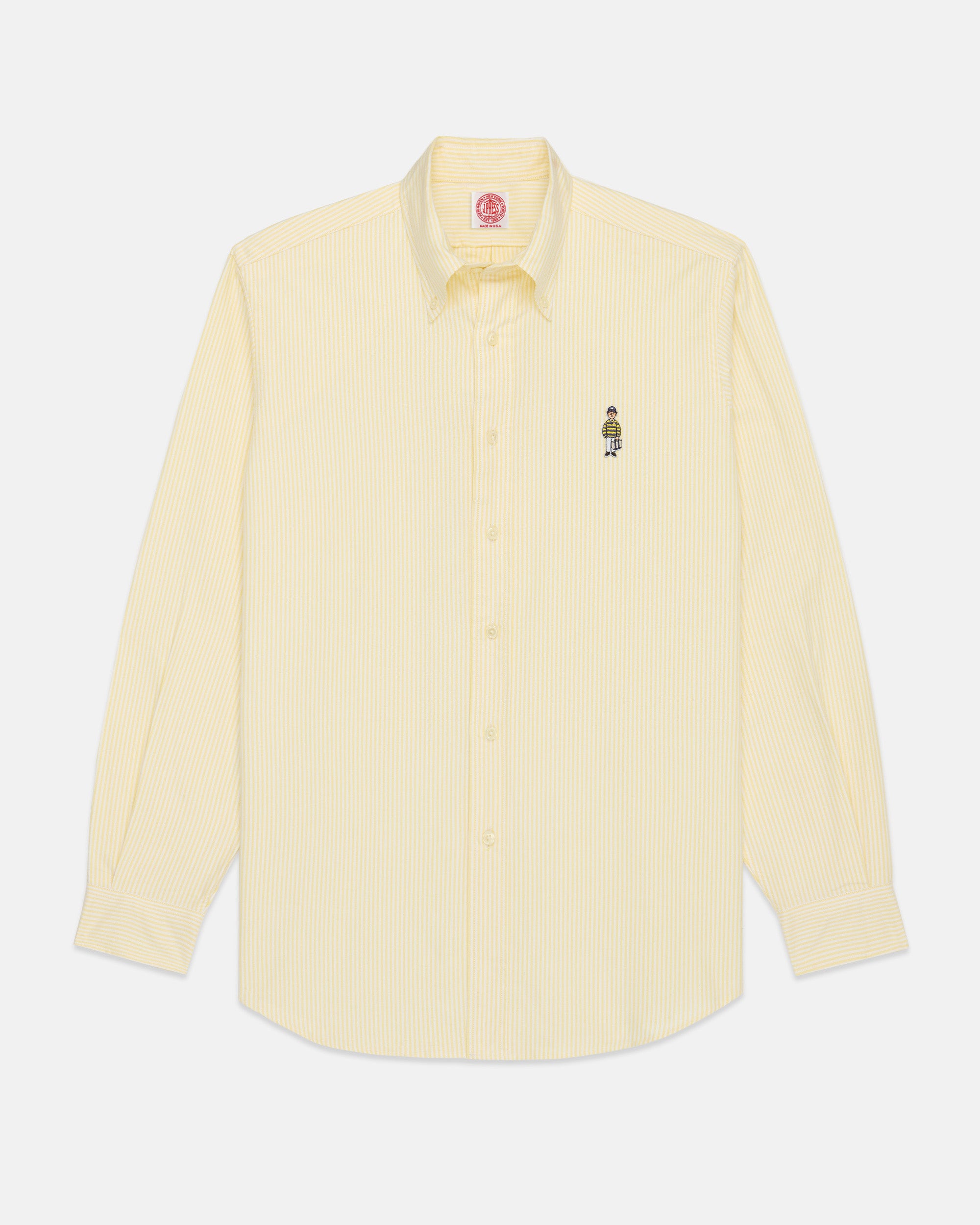 Made-in-USA "Ivy Guy" Yellow University Stripe Oxford Cloth Shirt - Classic Fit