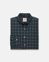 Made-in-USA Navy Ground with Yellow Window Tartan Flannel Sport Shirt - Classic Fit