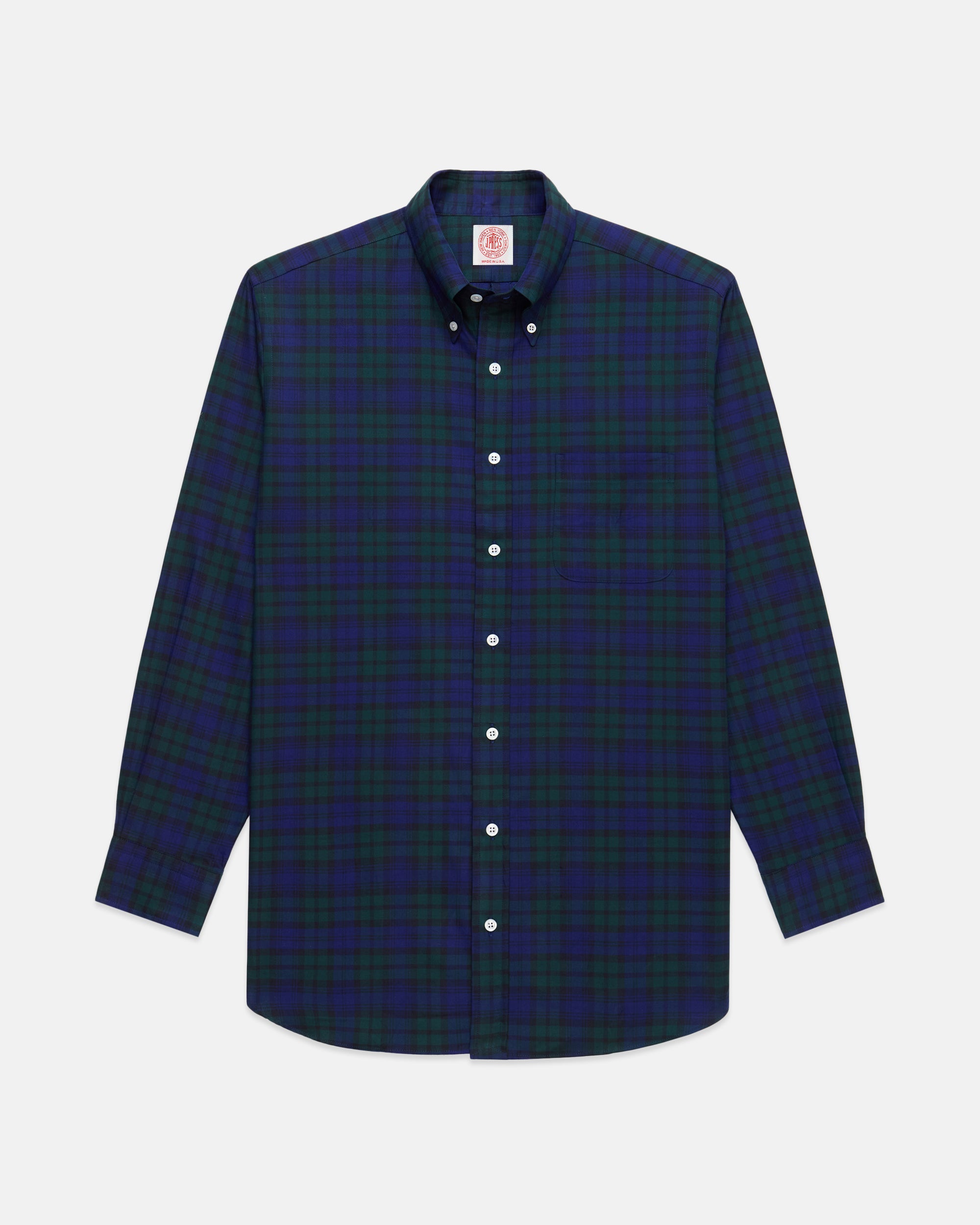 Made-in-USA Blackwatch Tartan Flannel Sport Shirt - Classic Fit