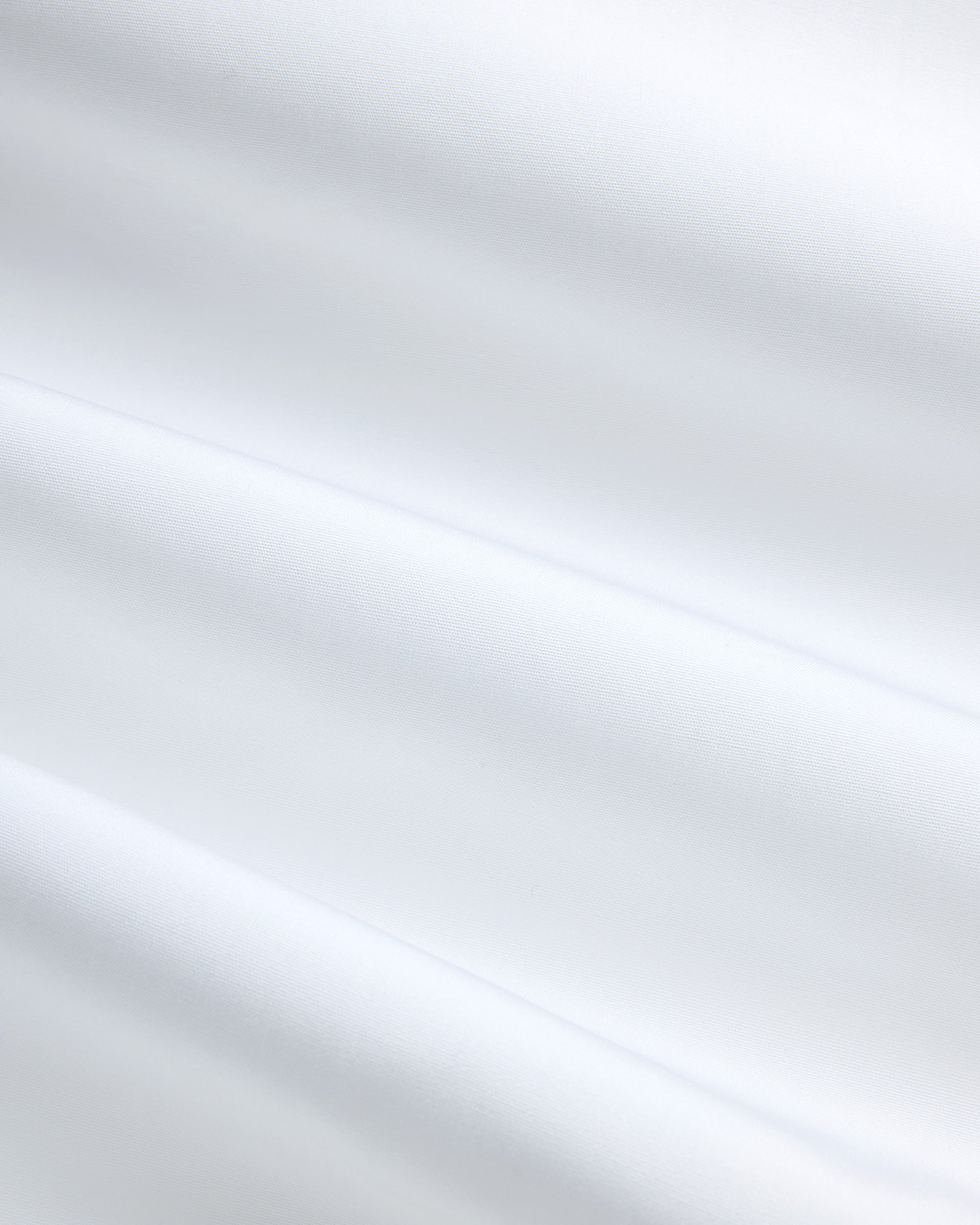 Made-in-USA Solid White Broadcloth Snap Tab Collar Shirt - Classic Fit