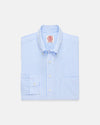 Made-in-Canada Light Blue Butcher Stripe Broadcloth Button Down Shirt - Classic Fit