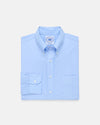 Made-in-USA Thomas Mason Blue Banker Stripe Dress Shirt - Classic Fit