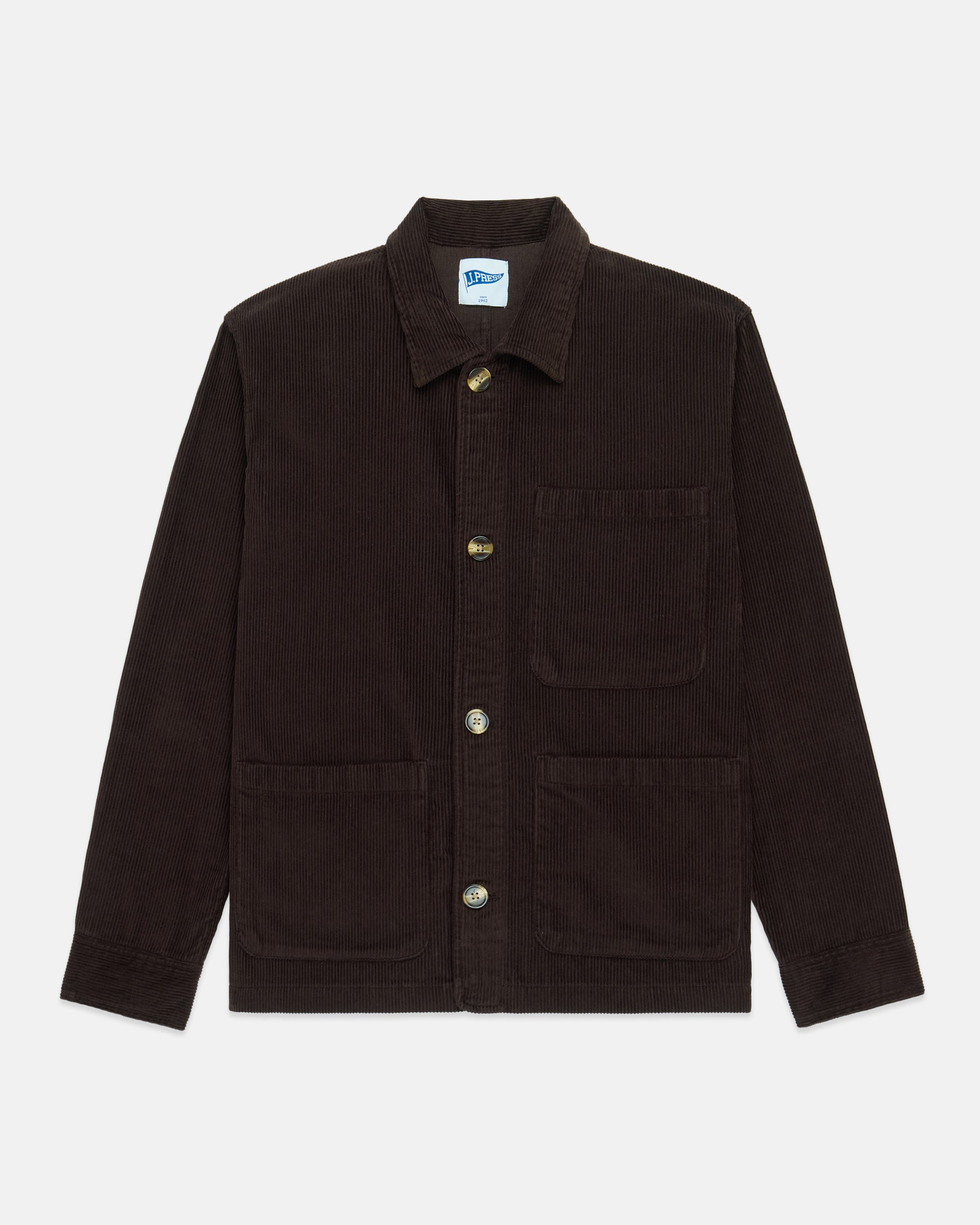 Brown Corduroy Chore Coat - Trim Fit