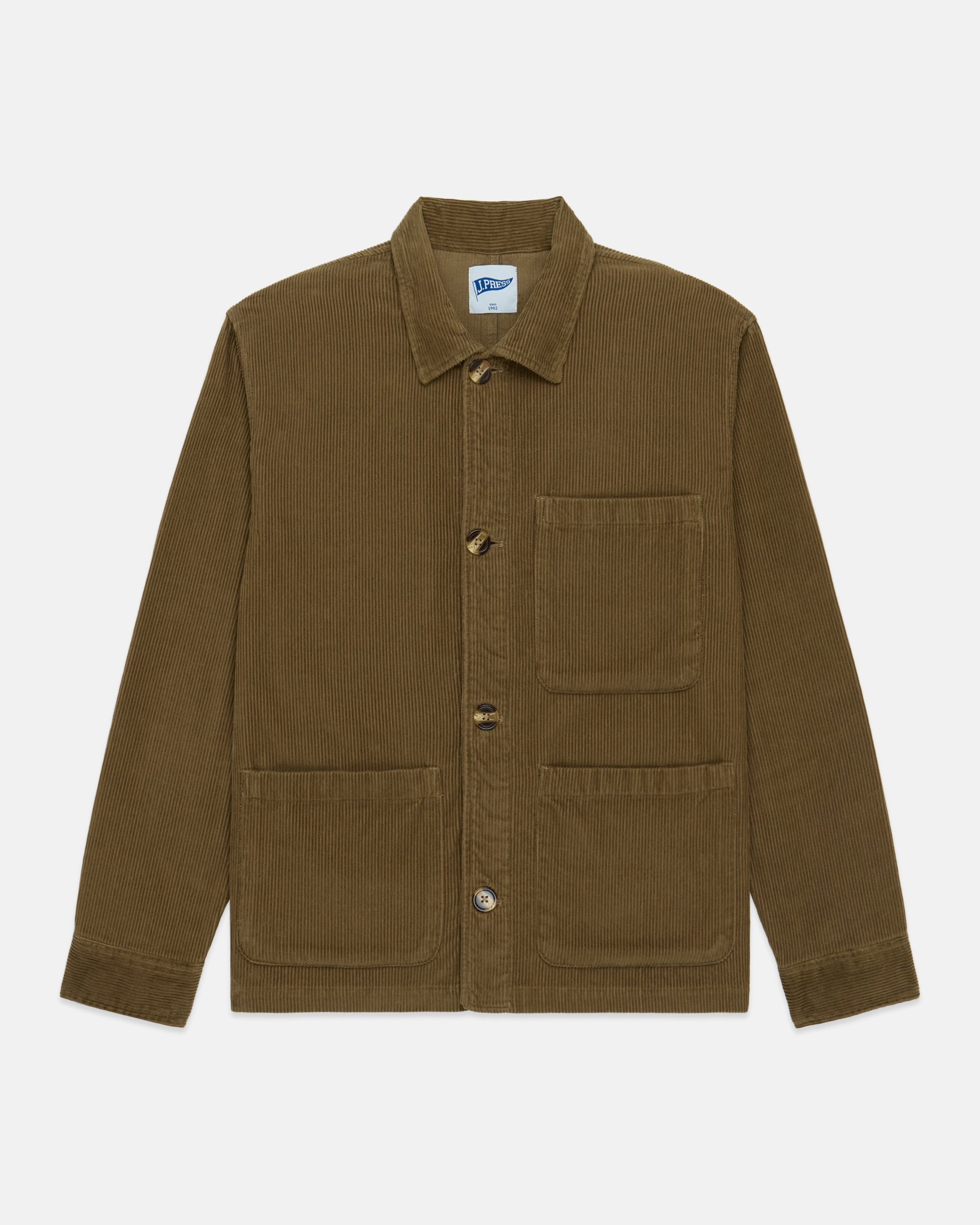 Tan Corduroy Chore Coat - Trim Fit