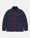 Navy Down Puffer Jacket - Trim Fit