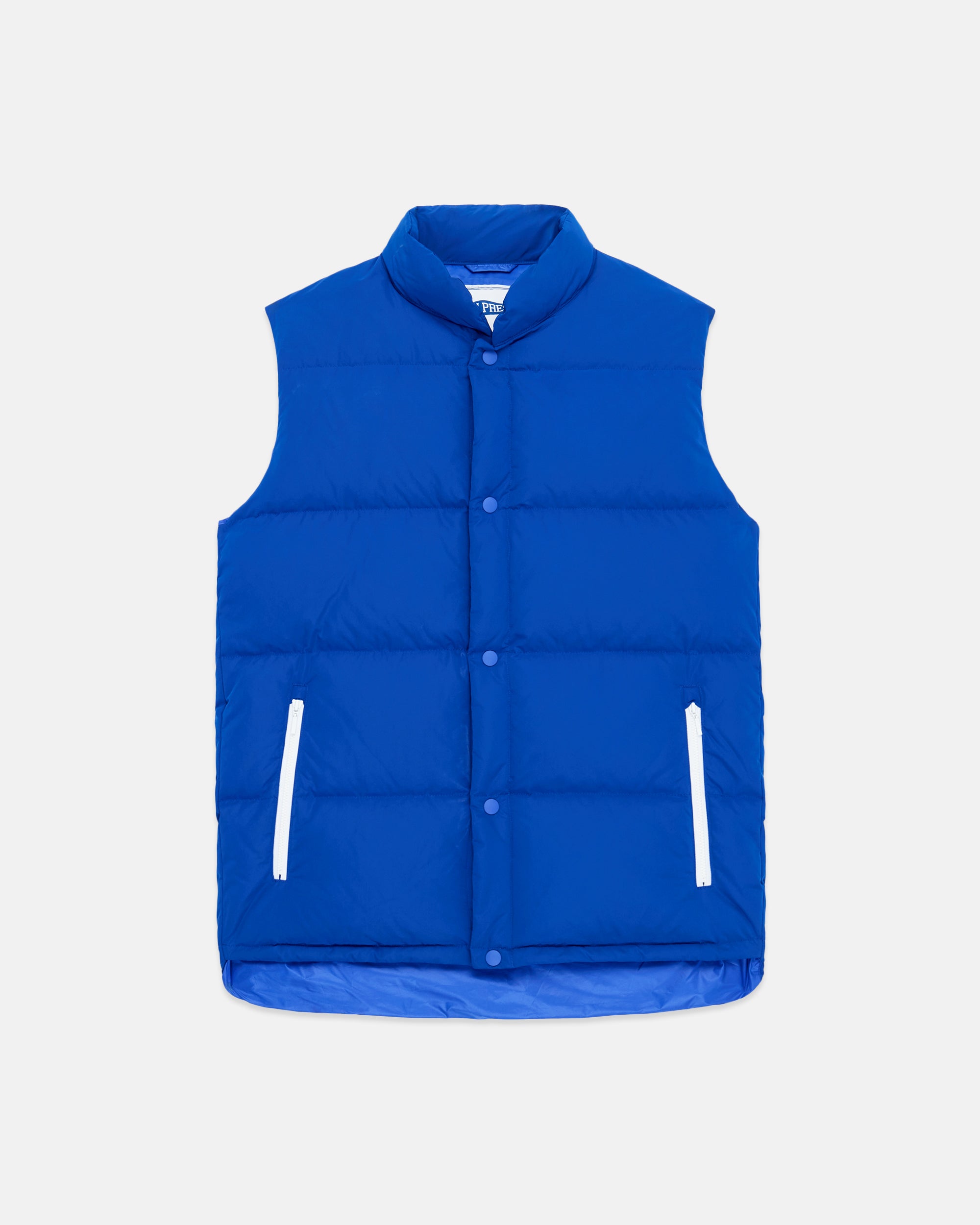 Royal Blue Down Puffer Vest - Trim Fit