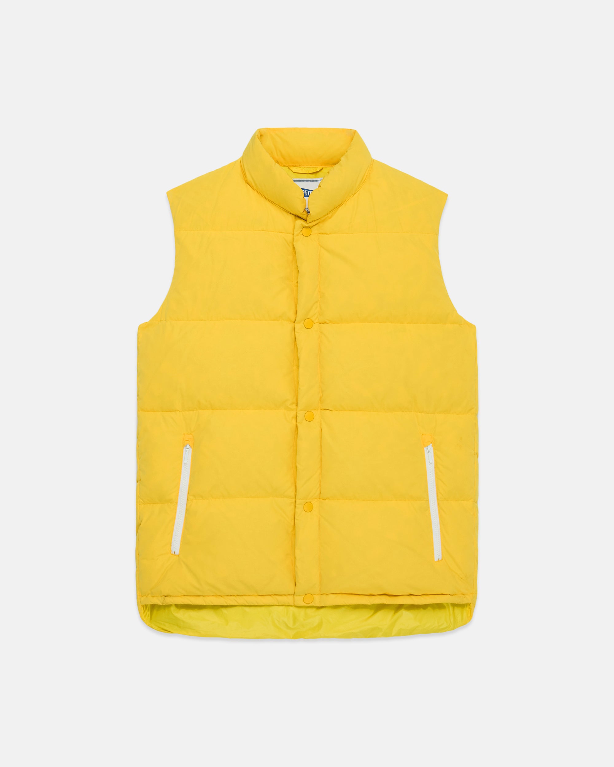 Yellow Down Puffer Vest - Trim Fit