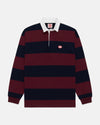 Made-in-USA Burgundy Guard Stripe J. Press Seal Cotton Rugby