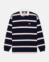 Made-in-USA Pink Bar Stripe J. Press Seal Cotton Rugby