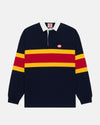 Made-in-USA Navy Mountain Stripe J. Press Seal Cotton Rugby