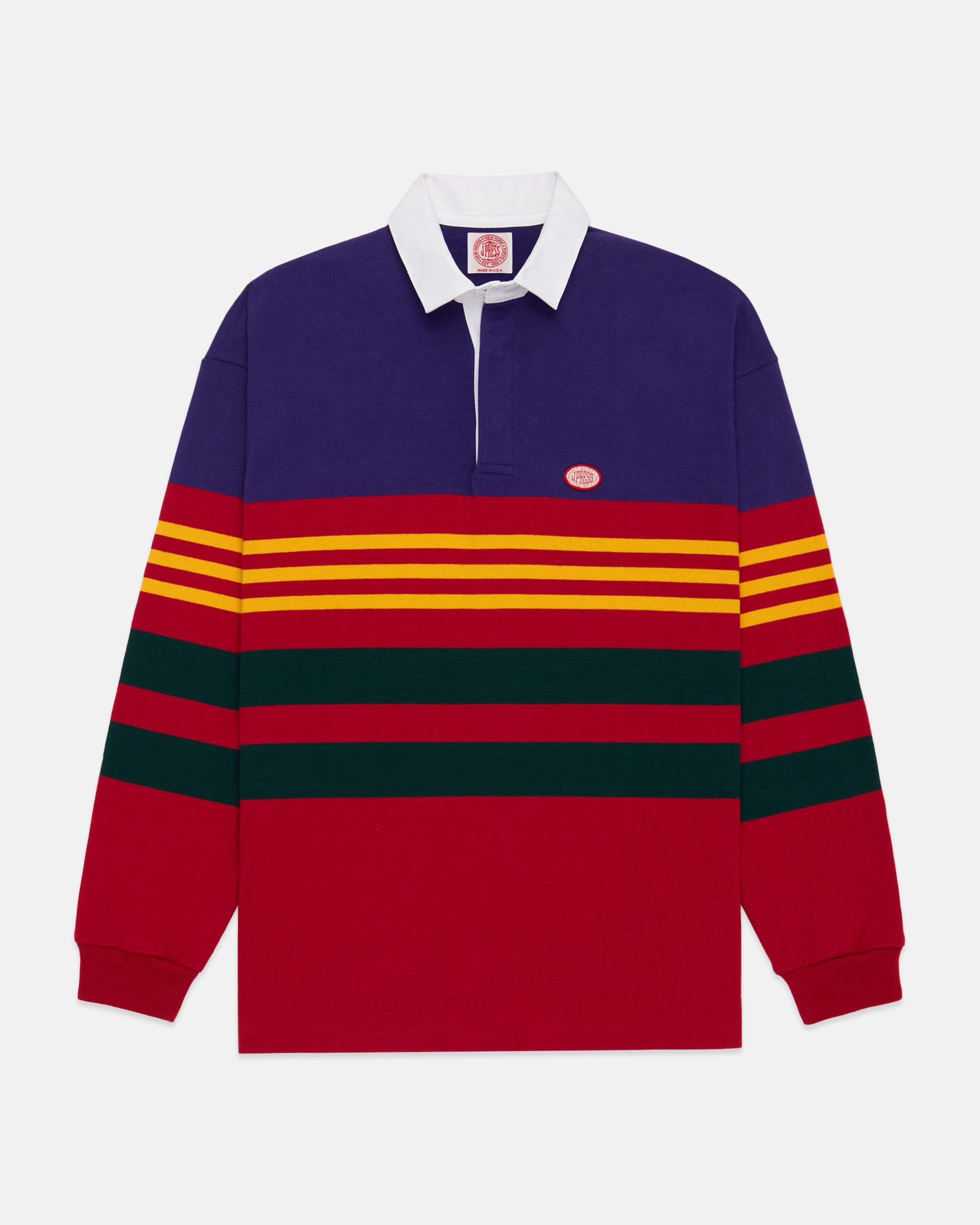 Made-in-USA Multi-stripe J. Press Seal Cotton Rugby