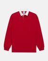Made-in-USA Solid Red Cotton Rugby