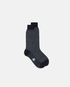 Made-in-England Black Houndscheck Wool Socks