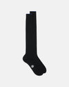 Made-in-Italy Black Over-the Calf Cotton Socks