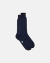 Made-in-Italy Navy Mini Polka-Dot Mid-calf Wool Sock