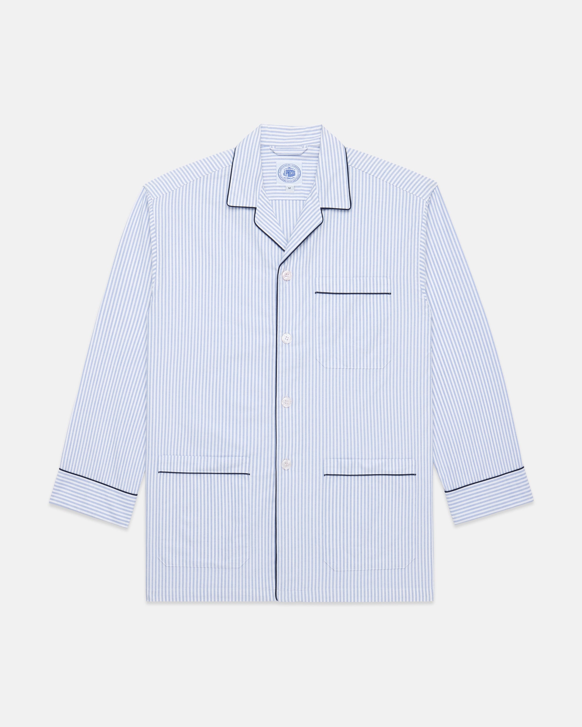 University Stripe Cotton Oxford Cloth Pajamas