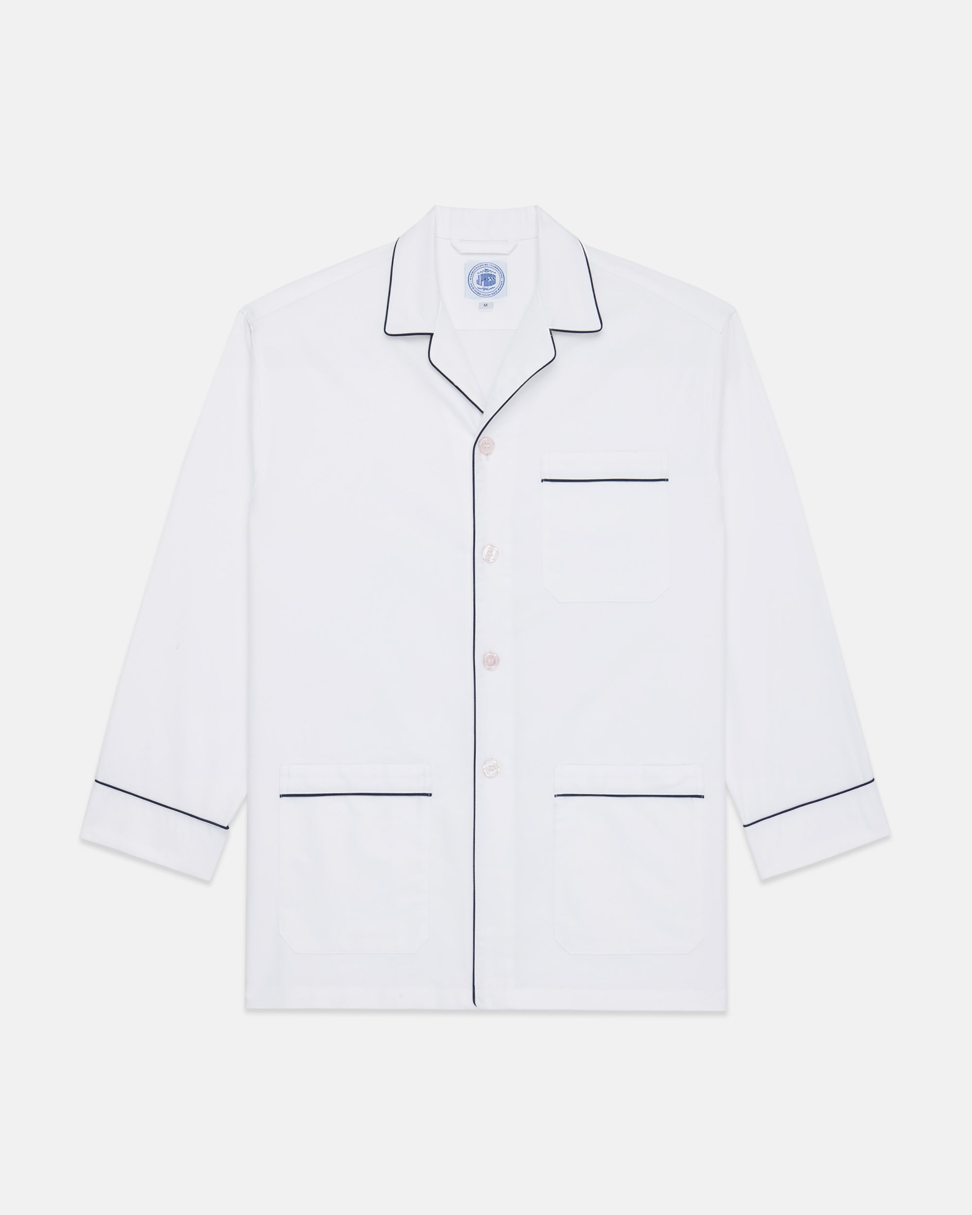 Solid Cotton Oxford Cloth Pajamas