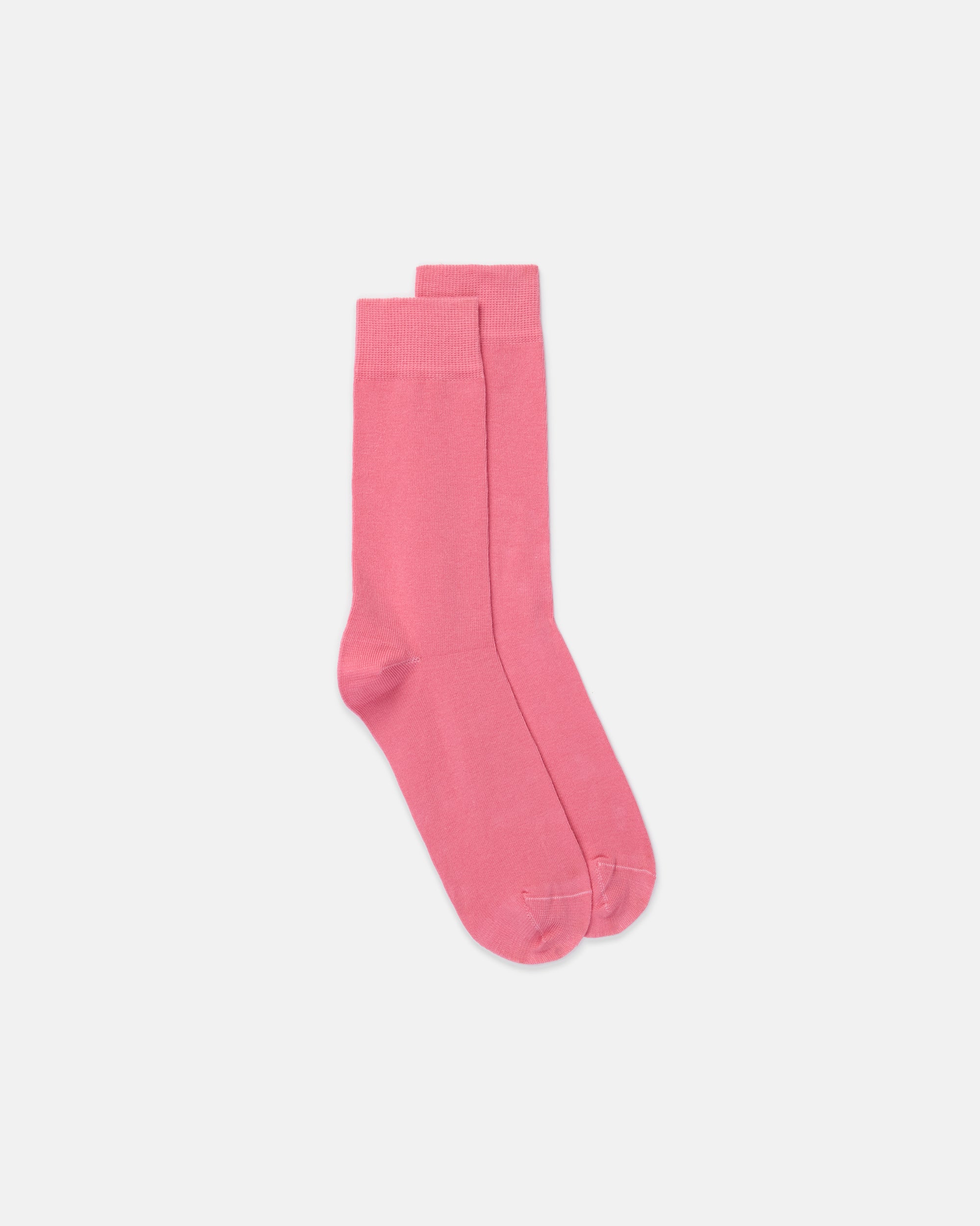 Solid Pink Cotton Socks