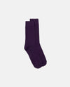 Solid Purple Cotton Socks